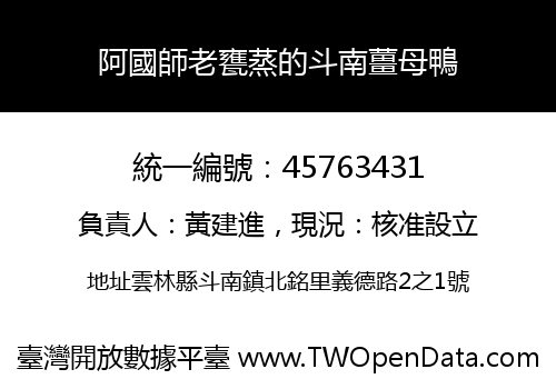 阿國師老甕蒸的斗南薑母鴨
