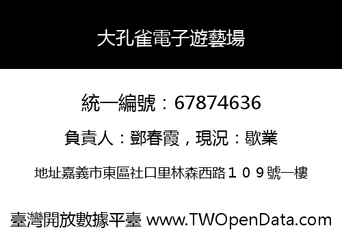 大孔雀電子遊藝場