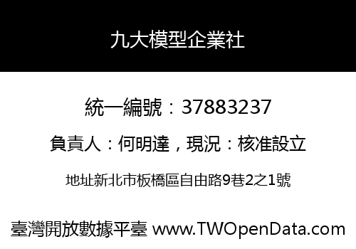 九大模型企業社