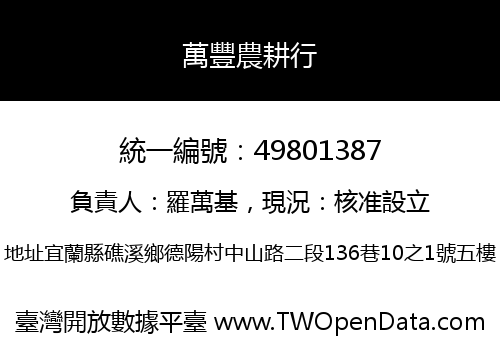 萬豐農耕行