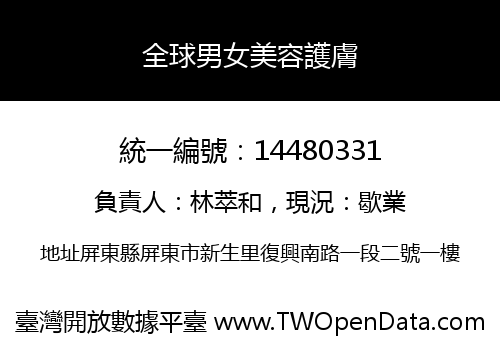 全球男女美容護膚
