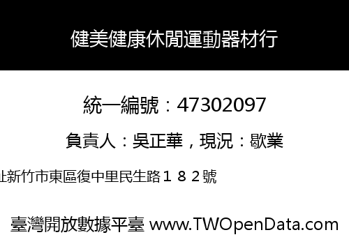 健美健康休閒運動器材行