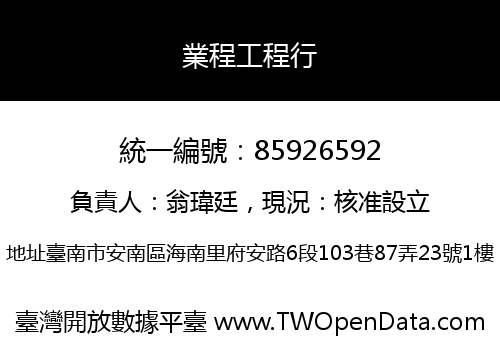 業程工程行