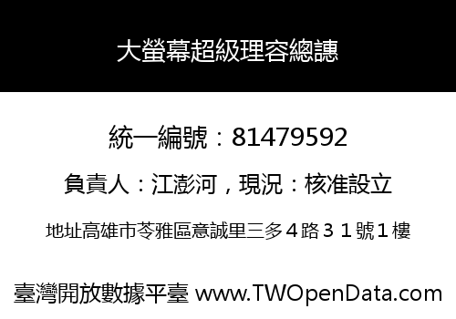 大螢幕超級理容總譓
