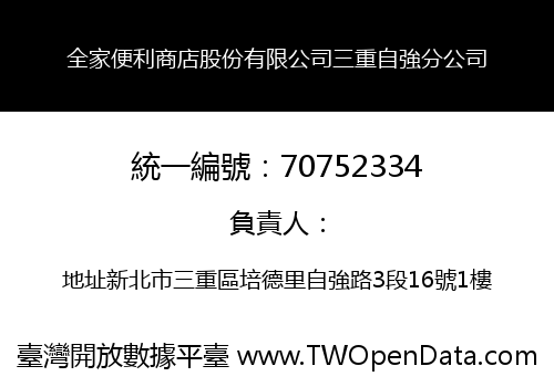 全家便利商店股份有限公司三重自強分公司