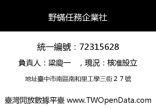野蟎任務企業社
