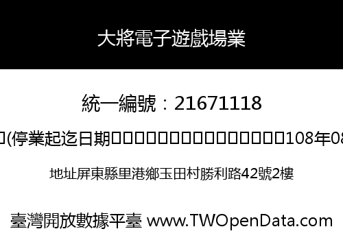 大將電子遊戲場業