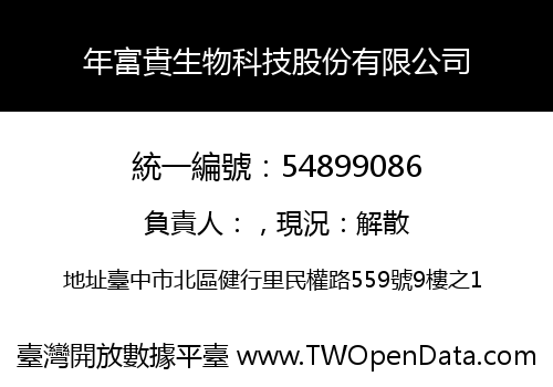 年富貴生物科技股份有限公司