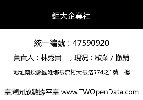鉅大企業社