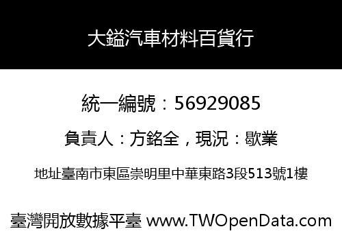 大鎰汽車材料百貨行