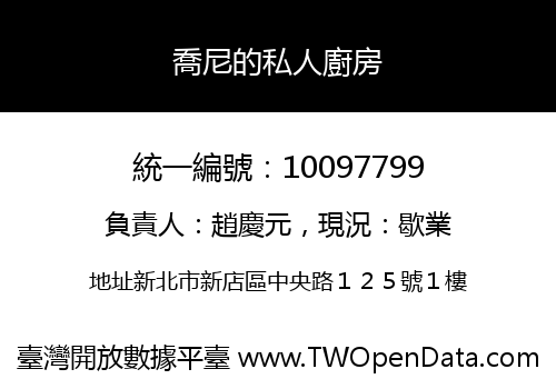 喬尼的私人廚房