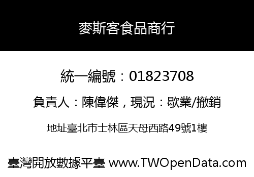 麥斯客食品商行
