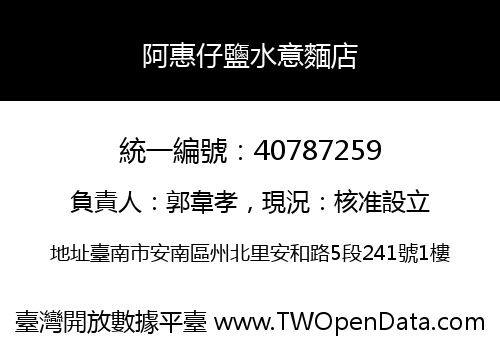 阿惠仔鹽水意麵店