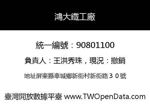 鴻大鐵工廠