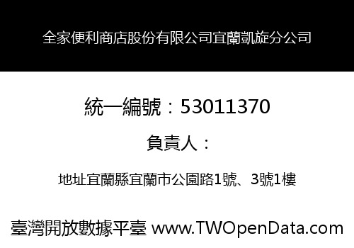 全家便利商店股份有限公司宜蘭凱旋分公司