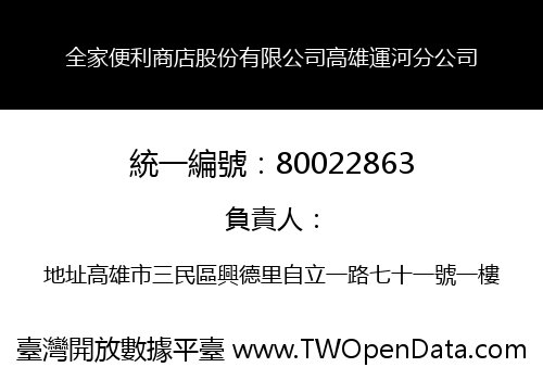 全家便利商店股份有限公司高雄運河分公司