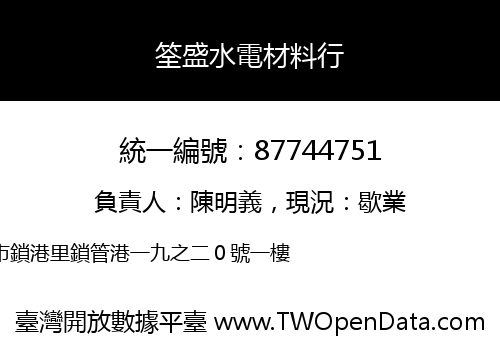 筌盛水電材料行