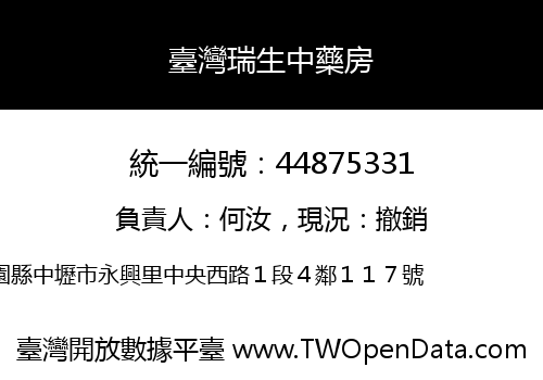 臺灣瑞生中藥房