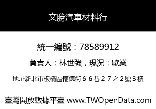 文勝汽車材料行