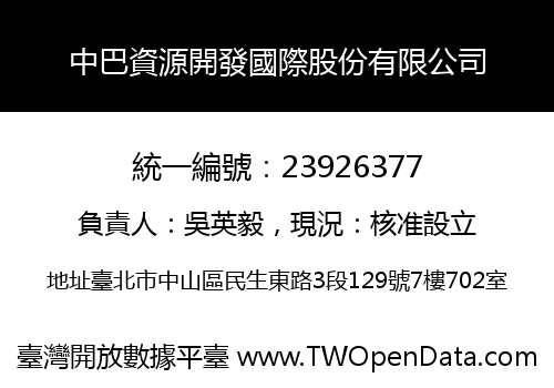 中巴資源開發國際股份有限公司