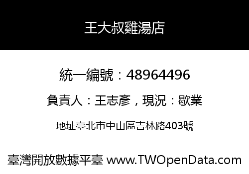 王大叔雞湯店
