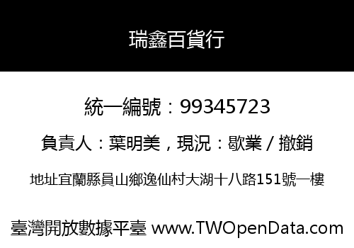 瑞鑫百貨行