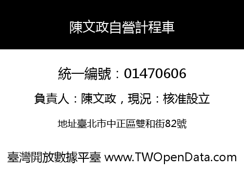 陳文政自營計程車