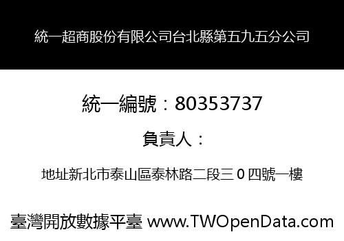 統一超商股份有限公司台北縣第五九五分公司