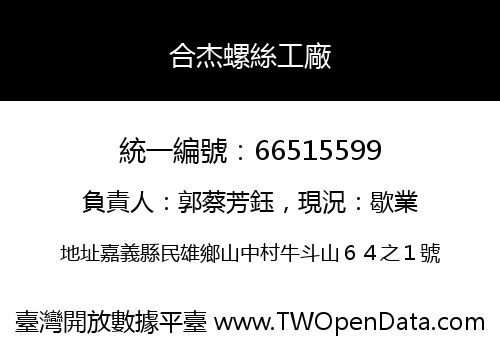 合杰螺絲工廠