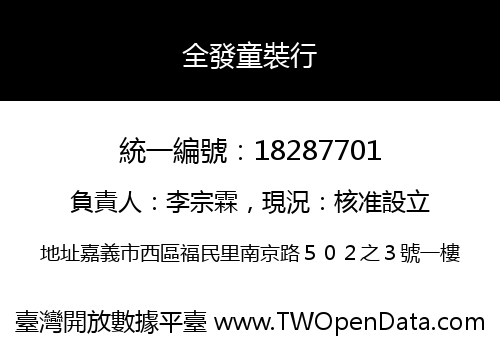 全發童裝行