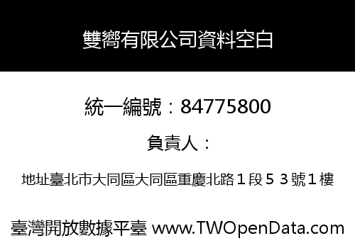 雙嚮有限公司資料空白
