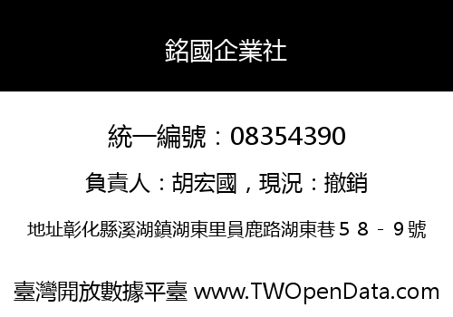 銘國企業社