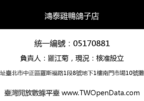 鴻泰雞鴨鴿子店