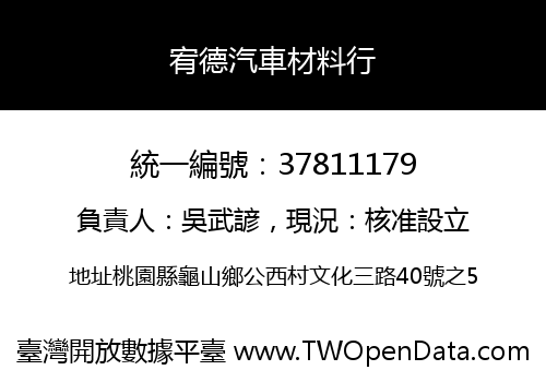 宥德汽車材料行