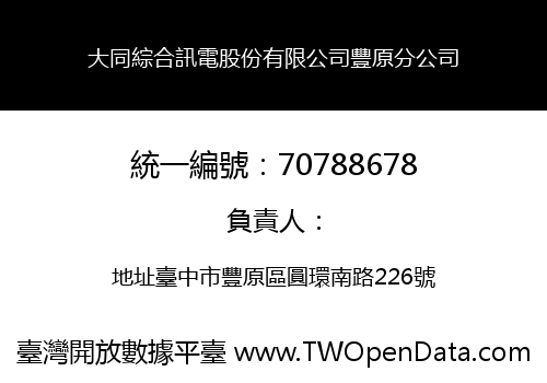 大同綜合訊電股份有限公司豐原分公司