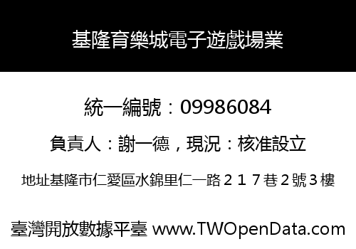 基隆育樂城電子遊戲場業