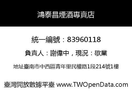 鴻泰昌煙酒專賣店