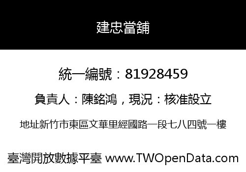建忠當舖