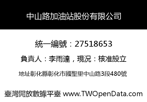 中山路加油站股份有限公司