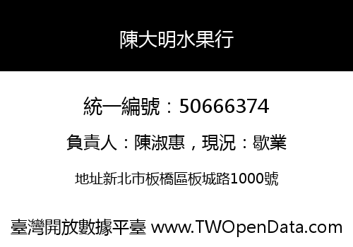 陳大明水果行