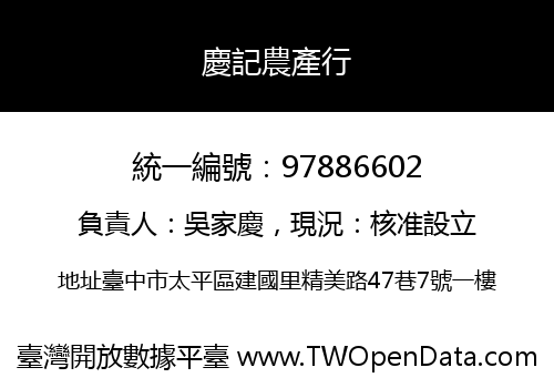 慶記農產行