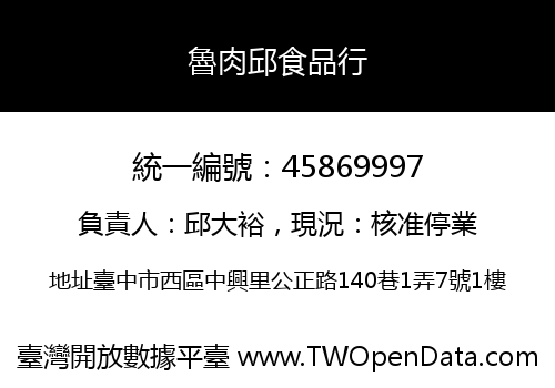 魯肉邱食品行