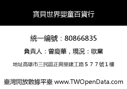 寶貝世界嬰童百貨行