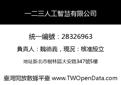 一二三人工智慧有限公司