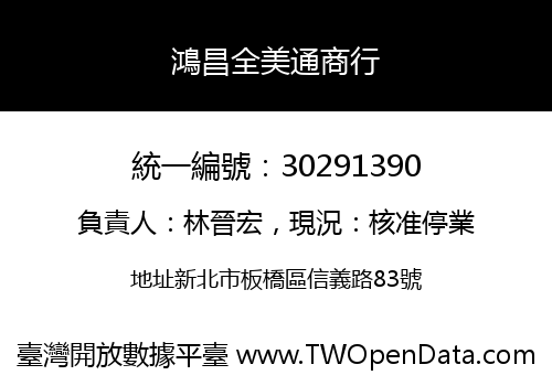 鴻昌全美通商行