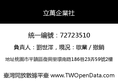 立萬企業社