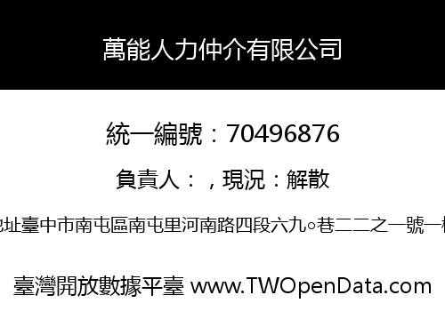 萬能人力仲介有限公司