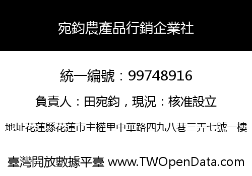 宛鈞農產品行銷企業社