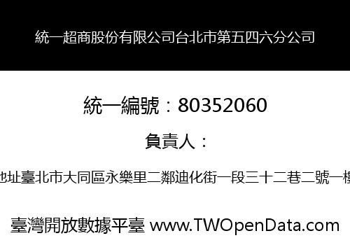 統一超商股份有限公司台北市第五四六分公司