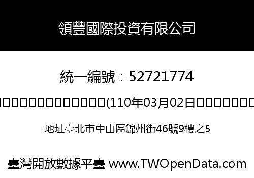 領豐國際投資有限公司